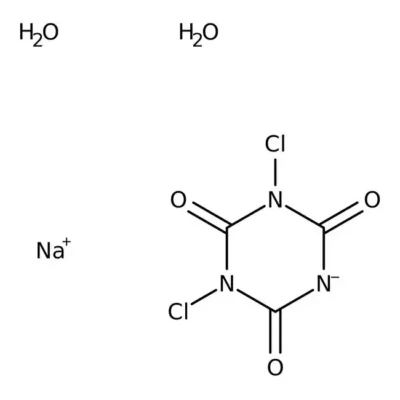 chemical structure cas 51580 86 0.jpg 650 - Sodium dichloroisocyanurate dihydrated