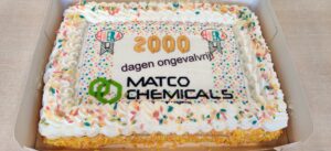 Lees meer over het artikel Matco Chemicals Mijlpaal: 2000 dagen zonder ongeval!